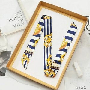 💼 Nautical Satin Twillys ~ Skinny Scarf ~ See pics